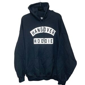 Gildan Black Hangover Hoodie Sz 2XL Long Sleeve Cozy Relaxed Fit Sweatshirt
